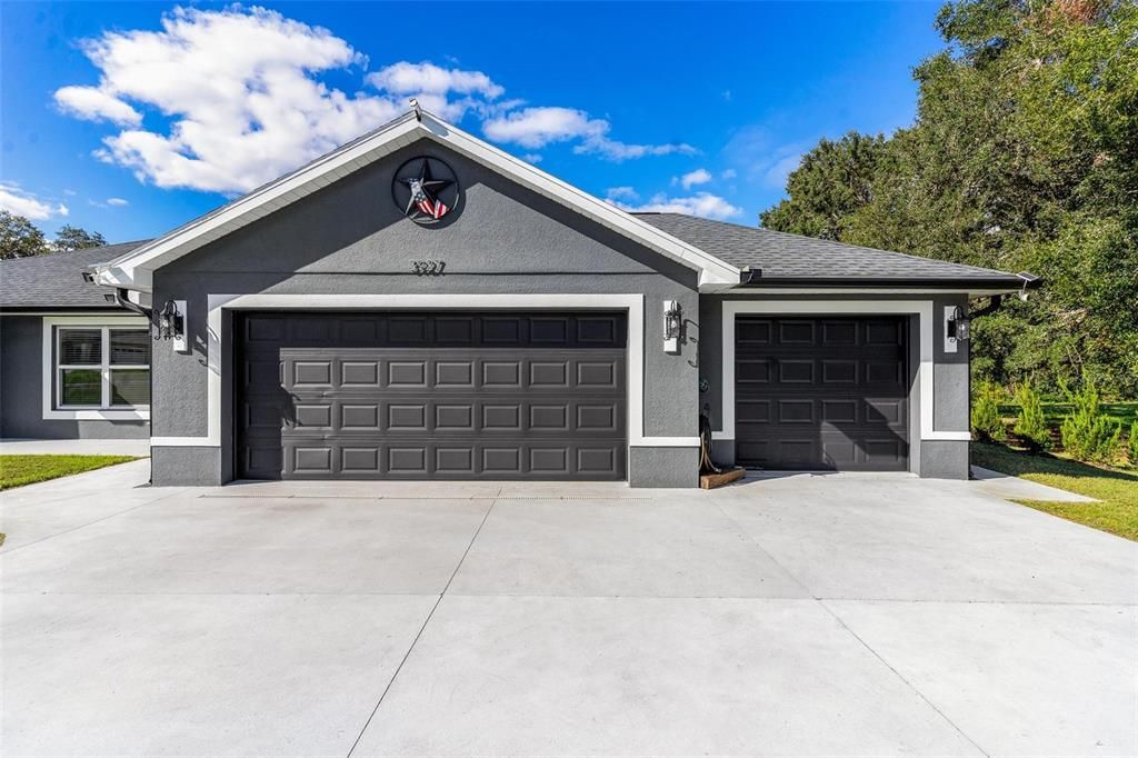 Two Car plus Golf Cart Garage