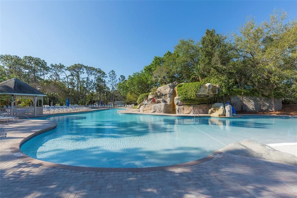 Water slides in the Innisbrook Resort Loch Ness Pool.