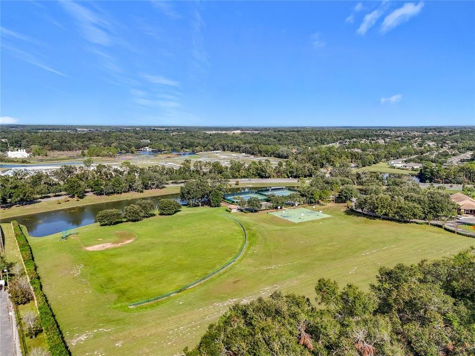 Aerial of some of the amenities