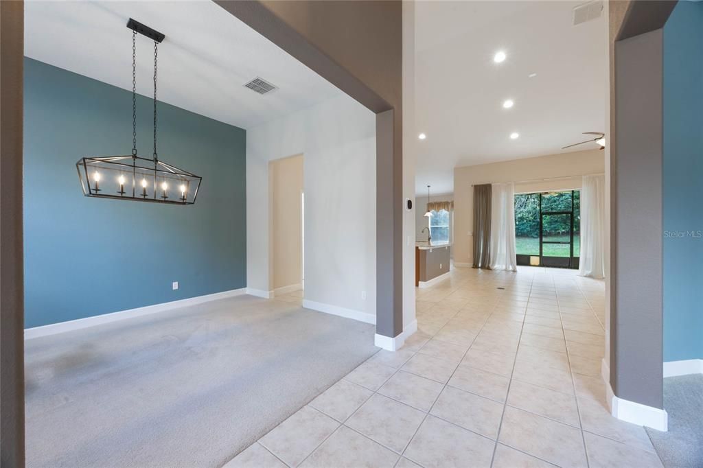 Formal Dining and View to Family Room