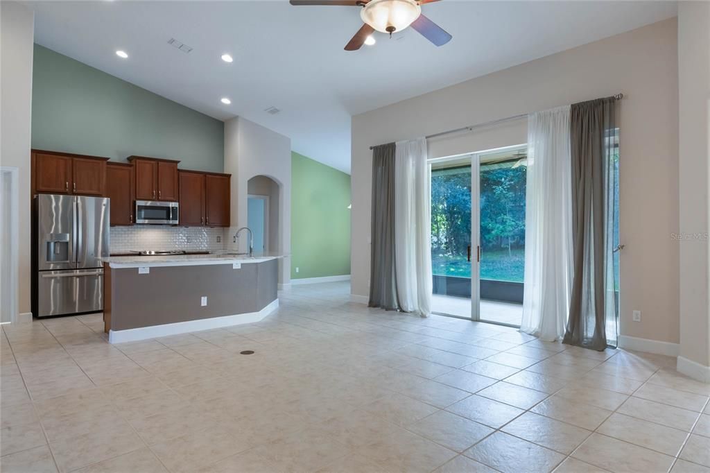 Family Room and Kitchen