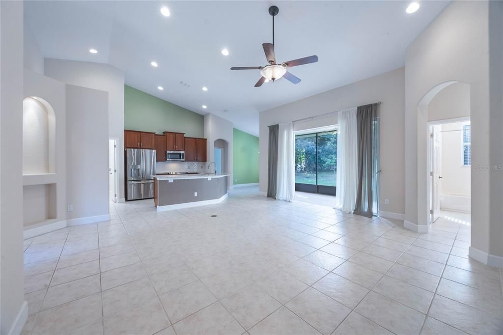 Family Room and Kitchen