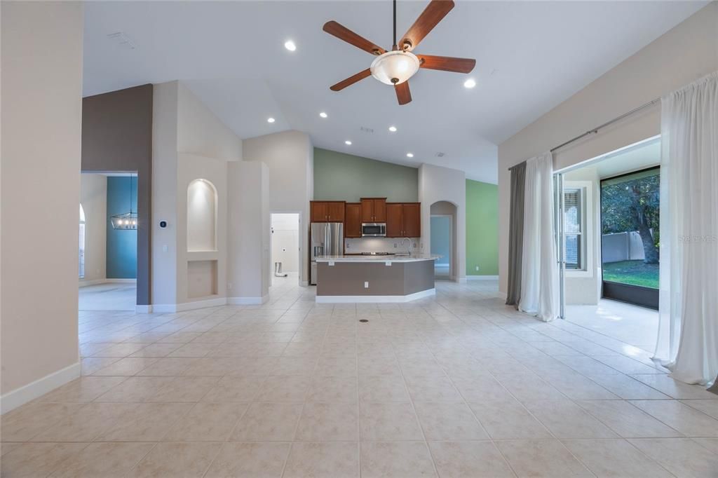 Family Room and Kitchen