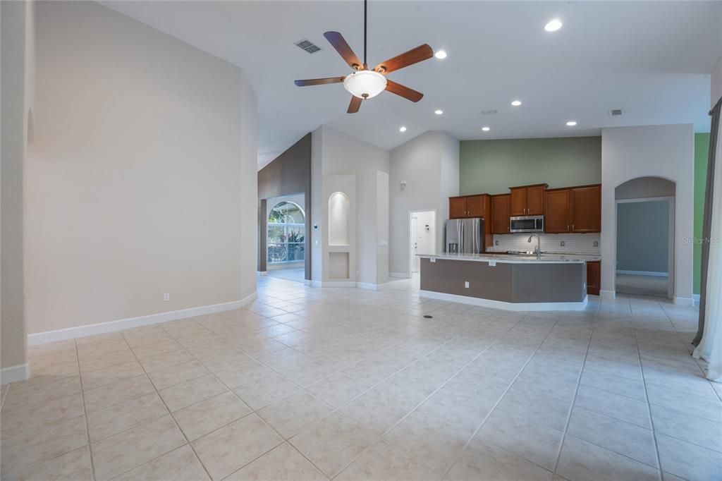 Family Room and Kitchen