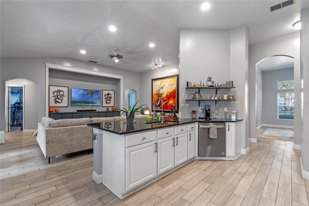 Kitchen toward Family Room