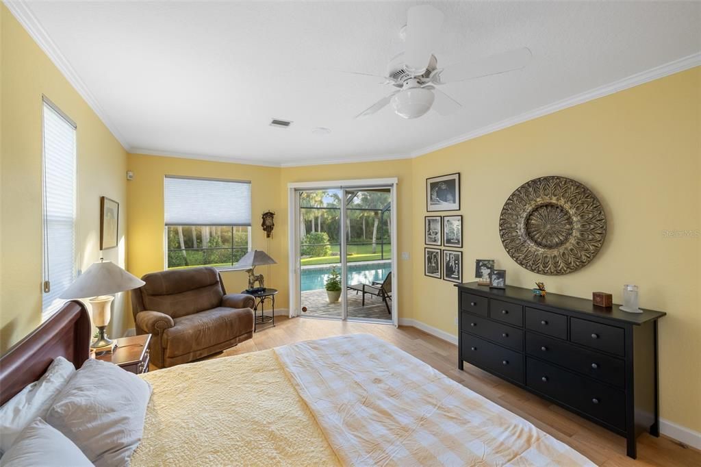 Primary bedroom with access to lanai