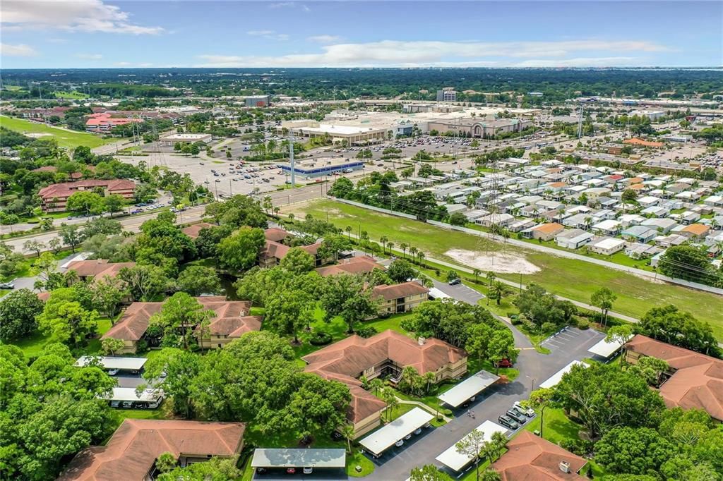 Countryside Mall and Crunch  are just across the complex on the other side of the street.