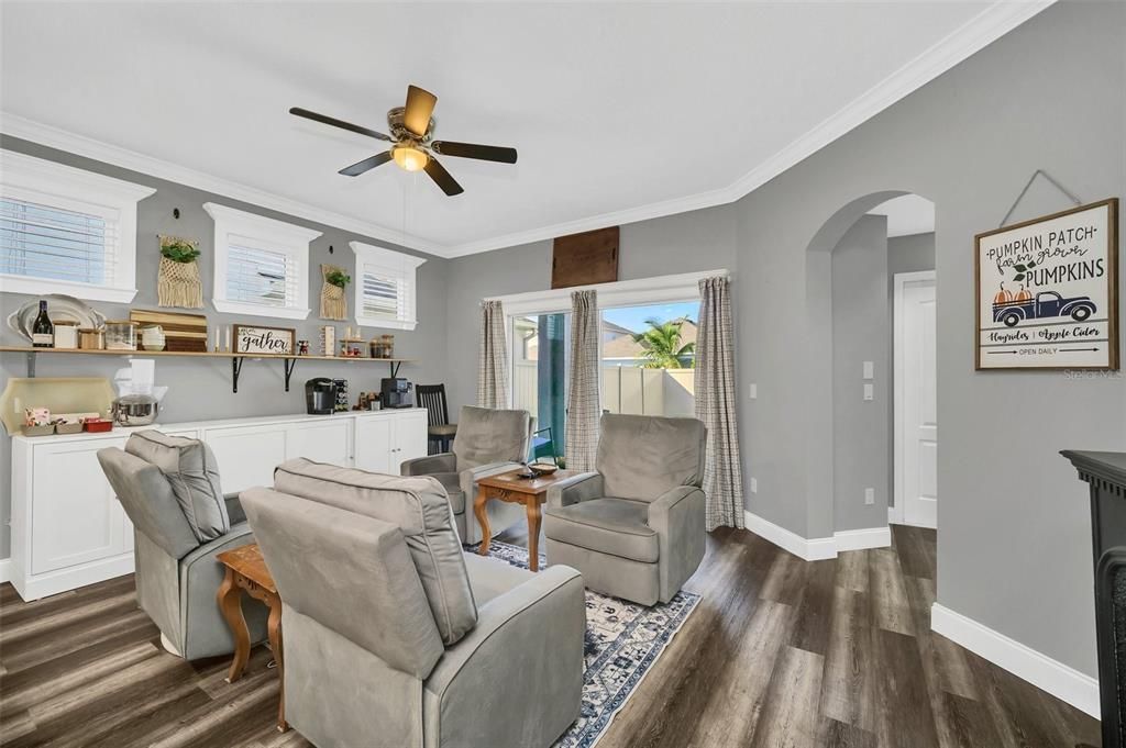 family room being used a conversation seating