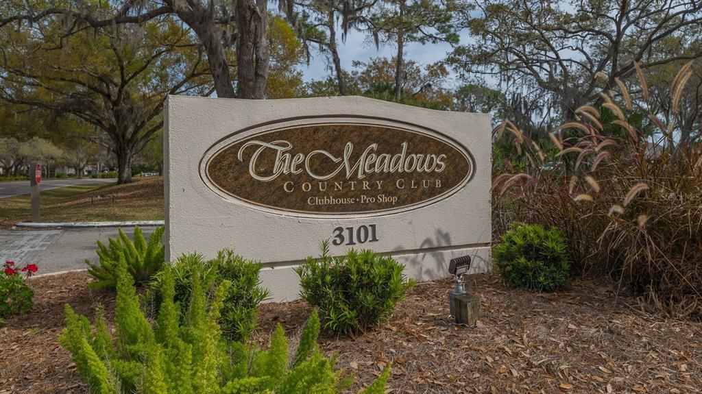 Meadows Country club sign