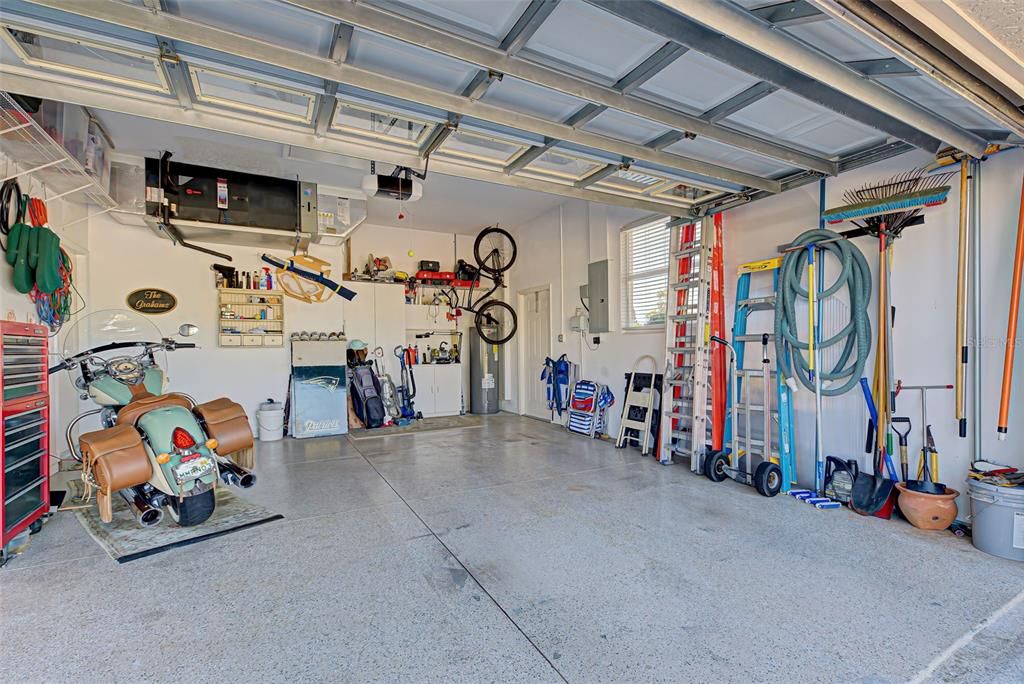 Roomy garage meets all of your storage needs.