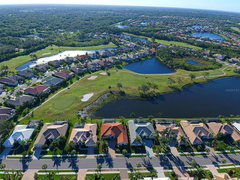 Sawgrass community is set upon 54 acres, surrounded by 9 holes of public golf and shimmering lakes.