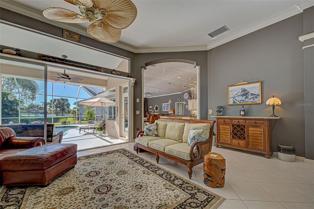 Home has so much natural light thanks to the many windows.  Sliders to the beautiful lanai area make entertaining a delight.