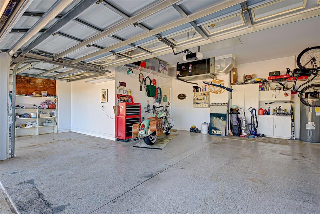 Rare 2 1/2 car garage, perfect for your golf cart or for a work shop.