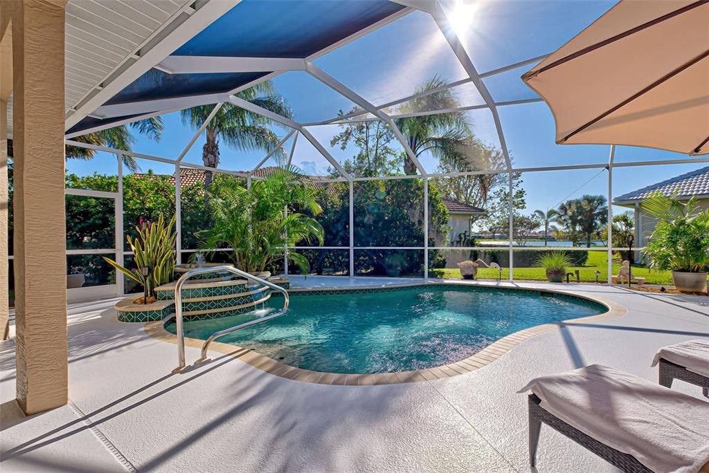 Beautiful lanai with pool and water views - bliss!