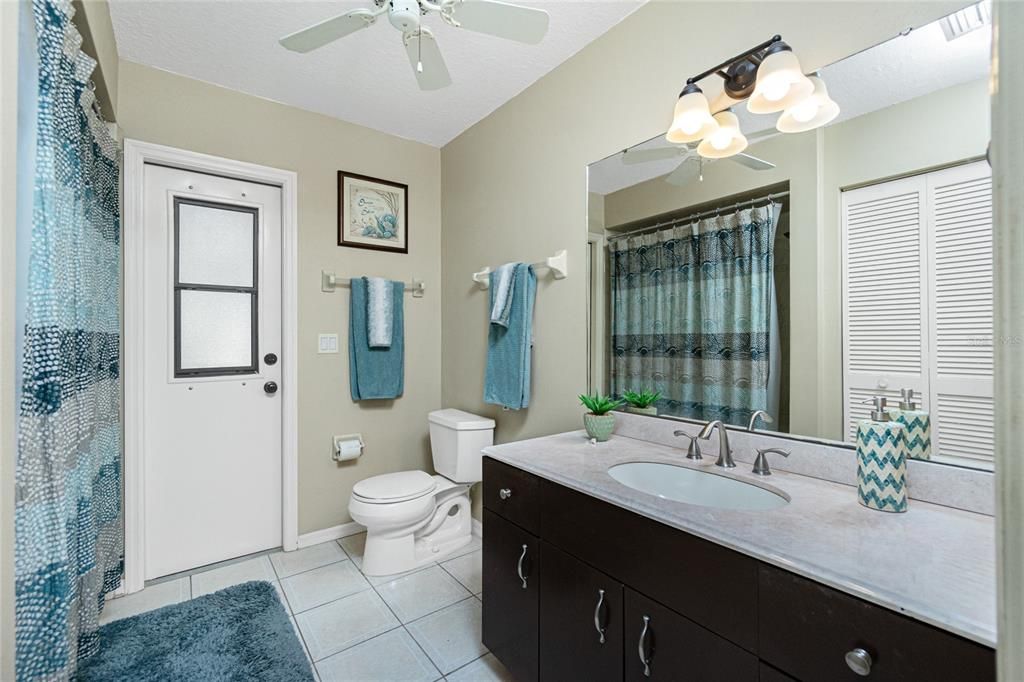 Guest Bathroom with Pool Access