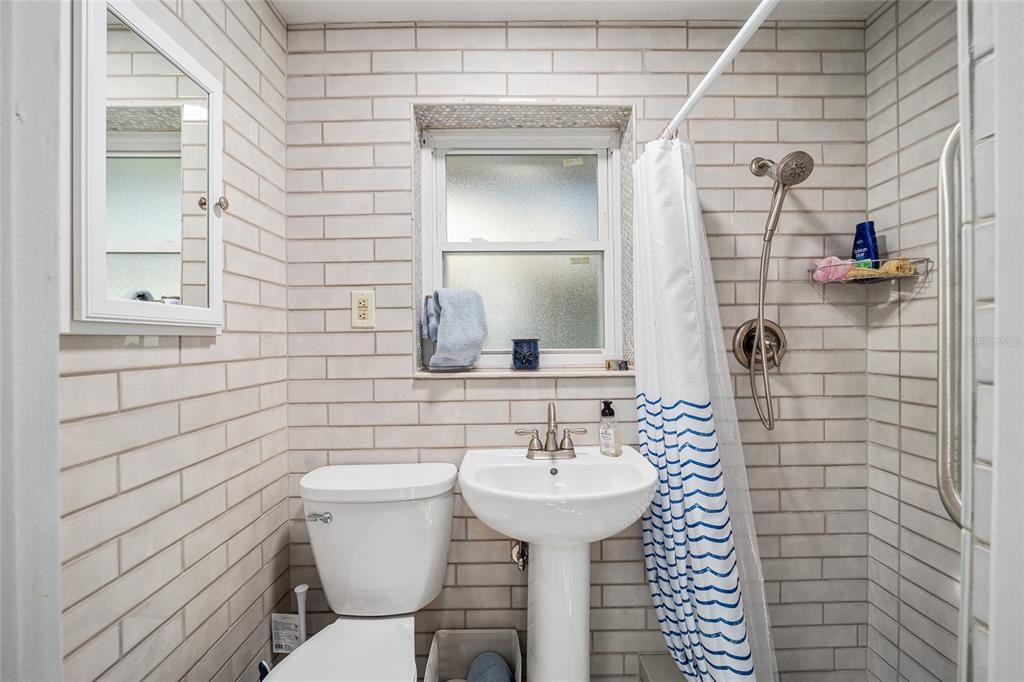 Bathroom 2 with Tiled Walls, Step-in Shower