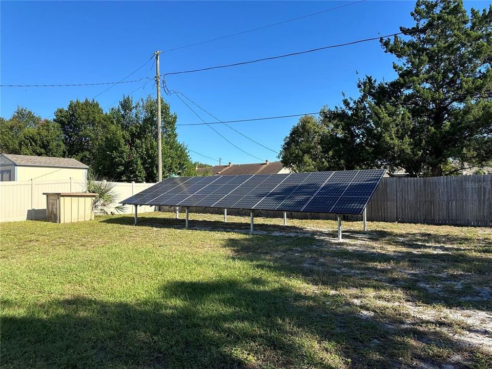 Solar Panel Array Backyard