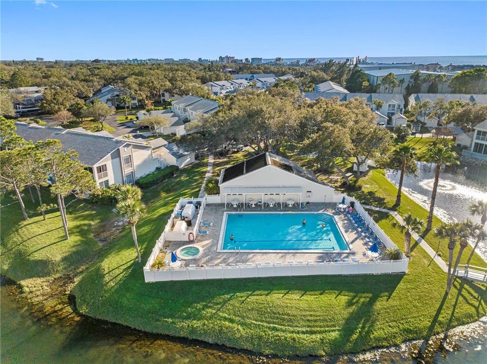 .. Aerial of Clubhouse #2 Towards the Rear of Shipwatch.. Includes Heated Lap Pool and Workout Facility..