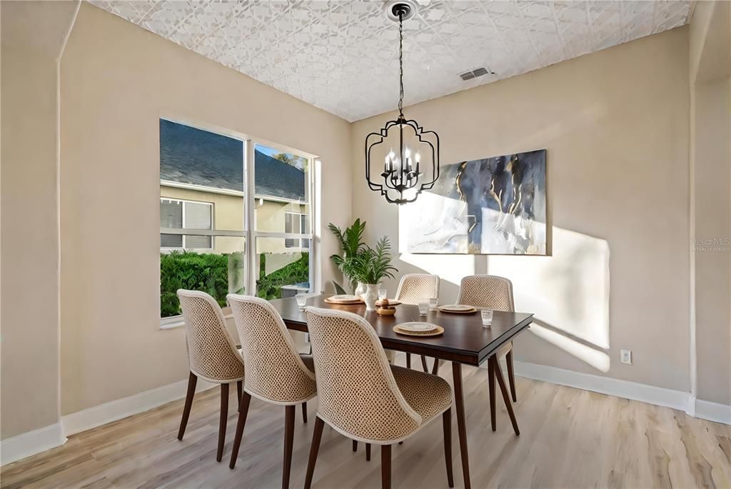 Virtually Staged dining room