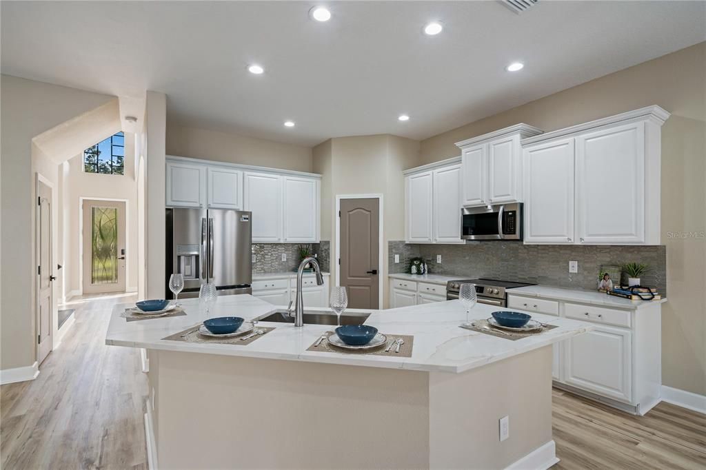 Spacious kitchen with premium finishes