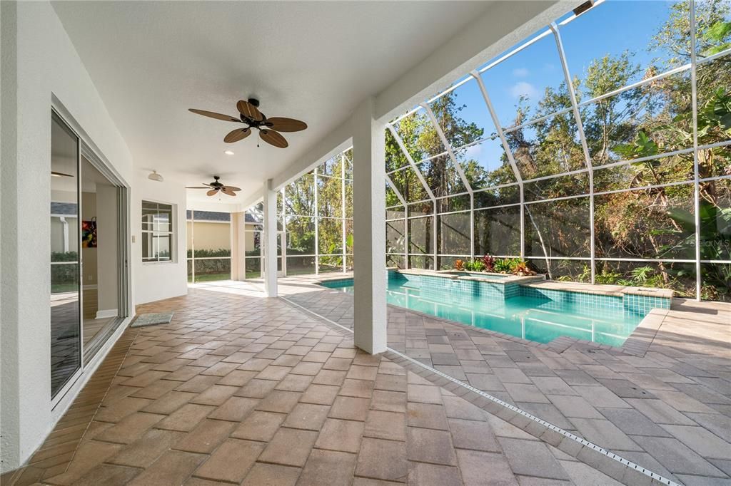 Expansive covered lanai.