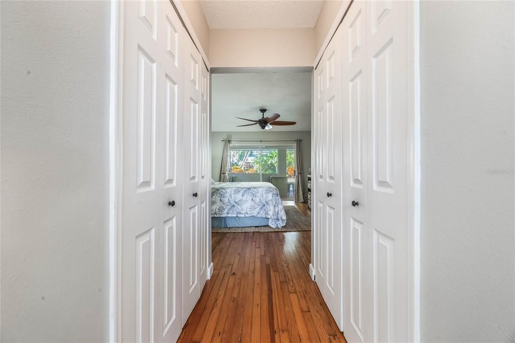 Two Walk-In Closets and Entry to Primary Bath