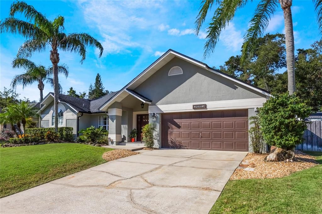 Driveway and 2 Car Garage