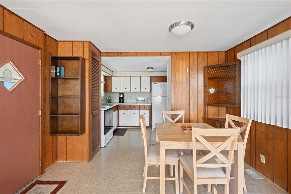 Eat-in kitchen in this home.