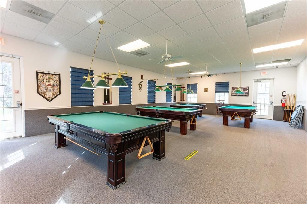 Community billiards area.