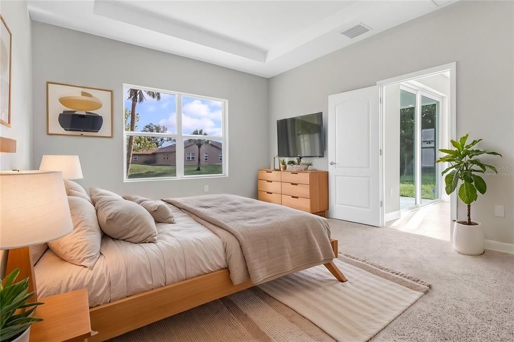 Bedroom has been virtually staged to show potential!