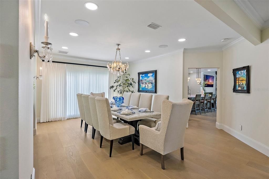 Formal Dining with view of Kitchen