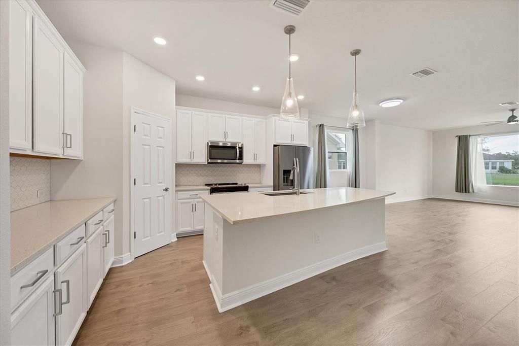 Kitchen is open to dining room and Great Room