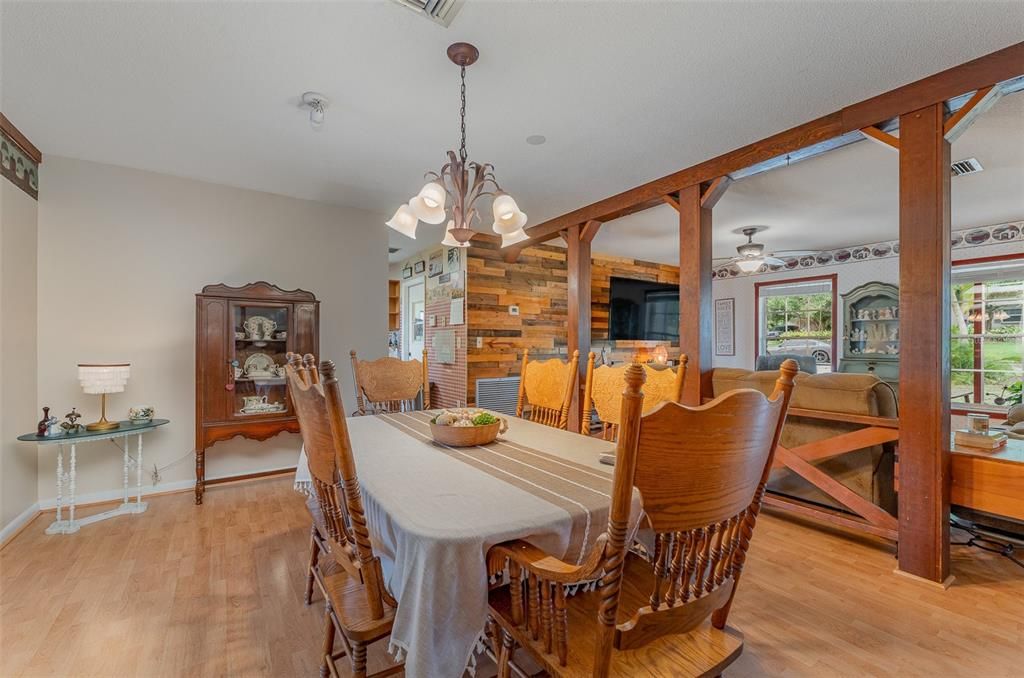 Dining room from fireplace