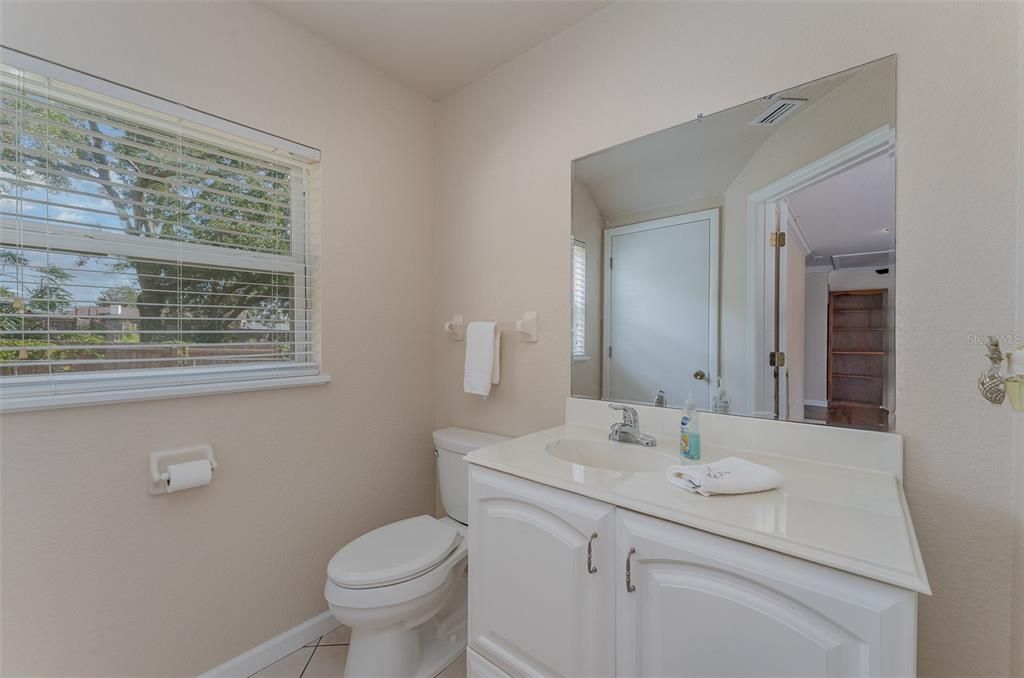 Family room half bathroom