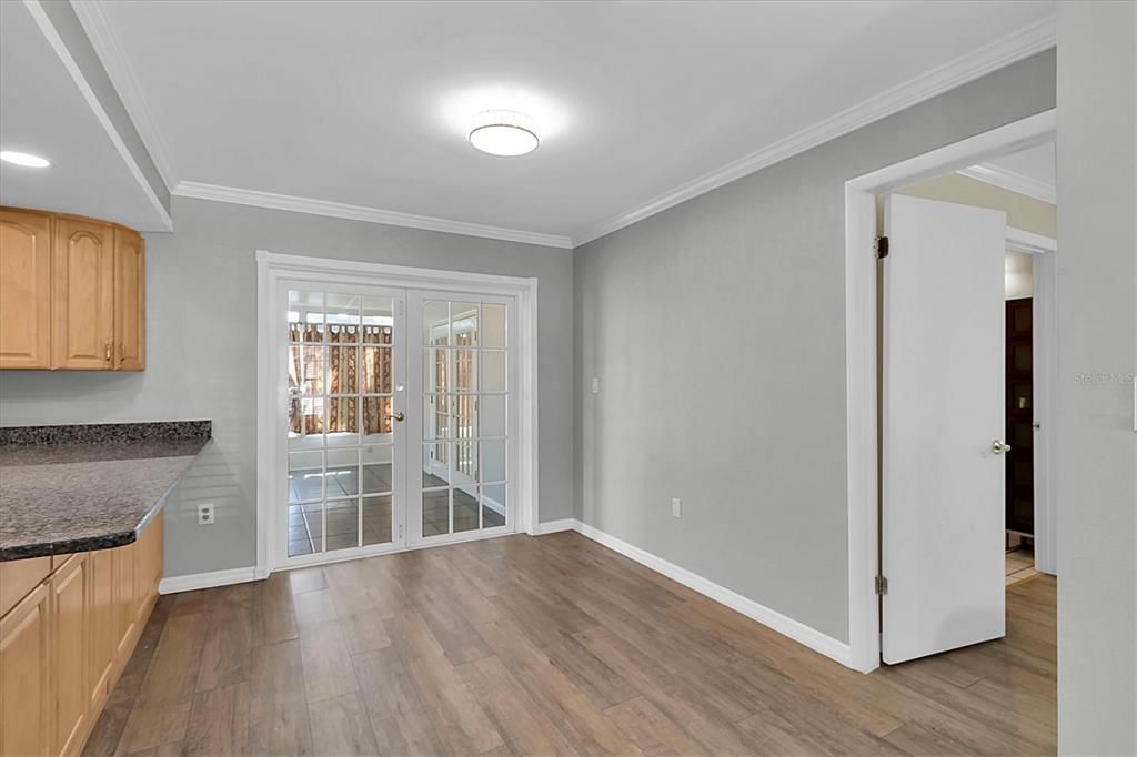 Dinette - French doors lead to Florida Room