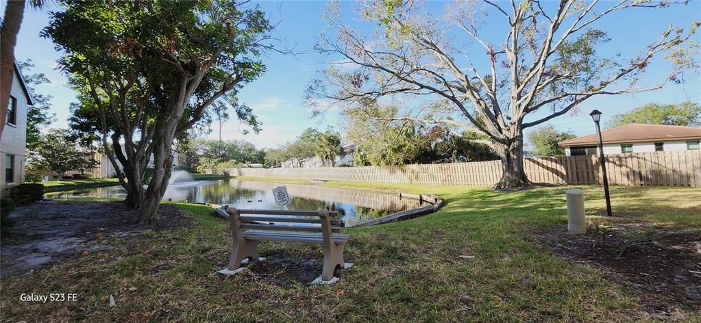 RELAXING BENCH -POND