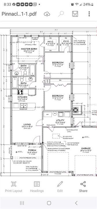 203 16 Street West Palmetto  Floor Plan