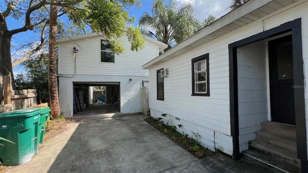 Driveway and Garage