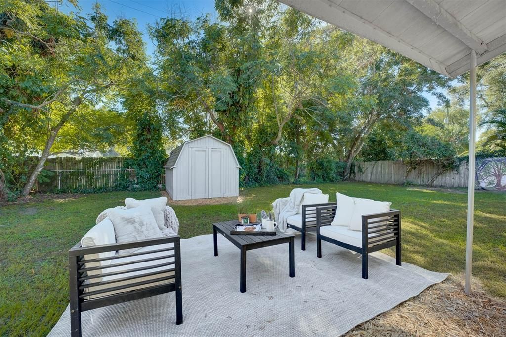 Outdoor living area.