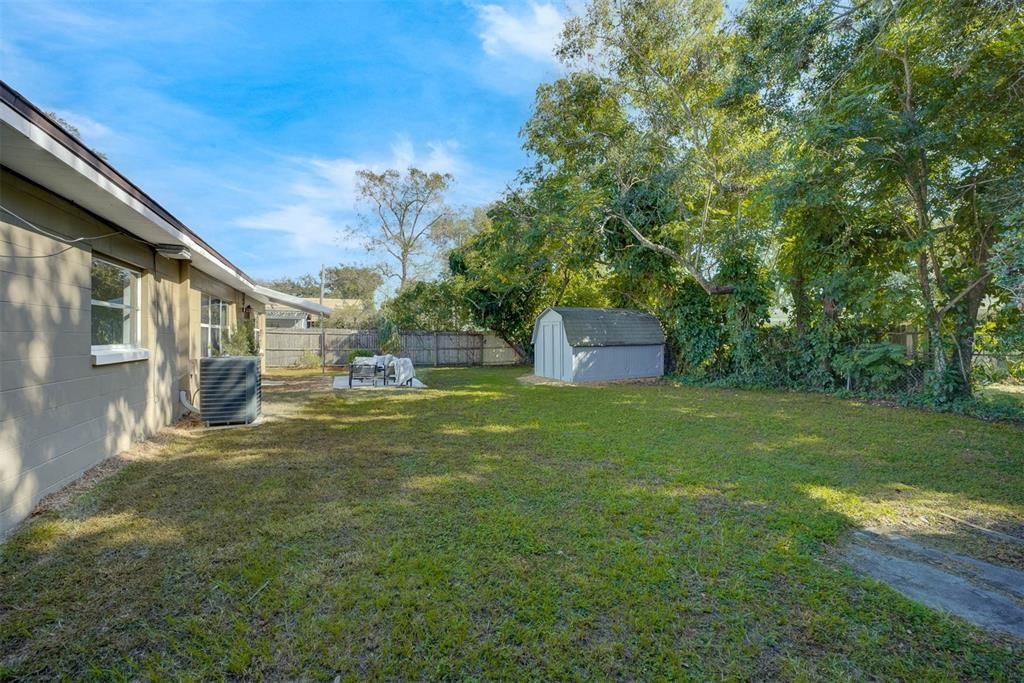 Lots of room for an ADU or pool in this back yard.