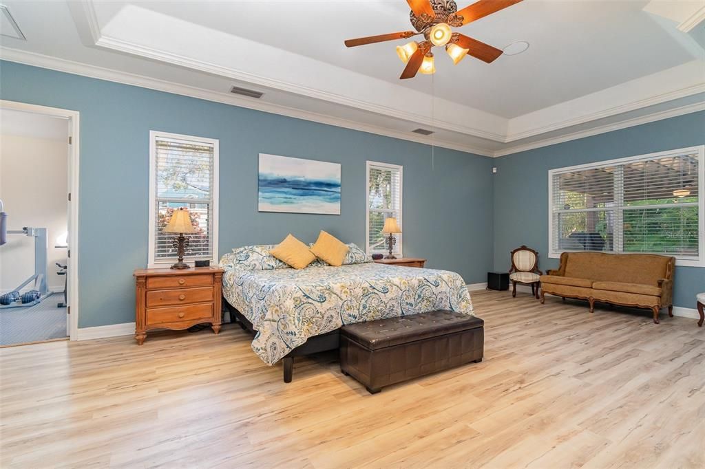 Primary bedroom with sitting area