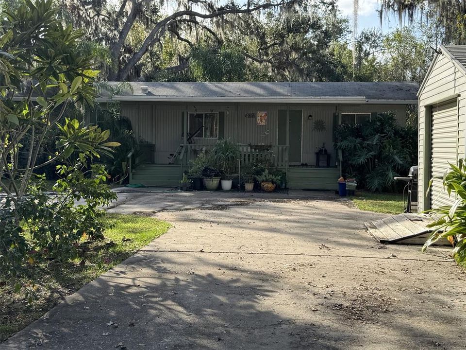 Part of circular driveway