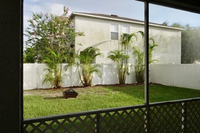 Spacious back yard and fenced