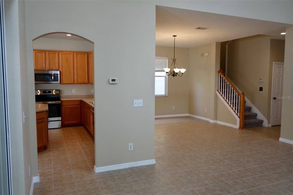 entrance to kitchen through Greatroom