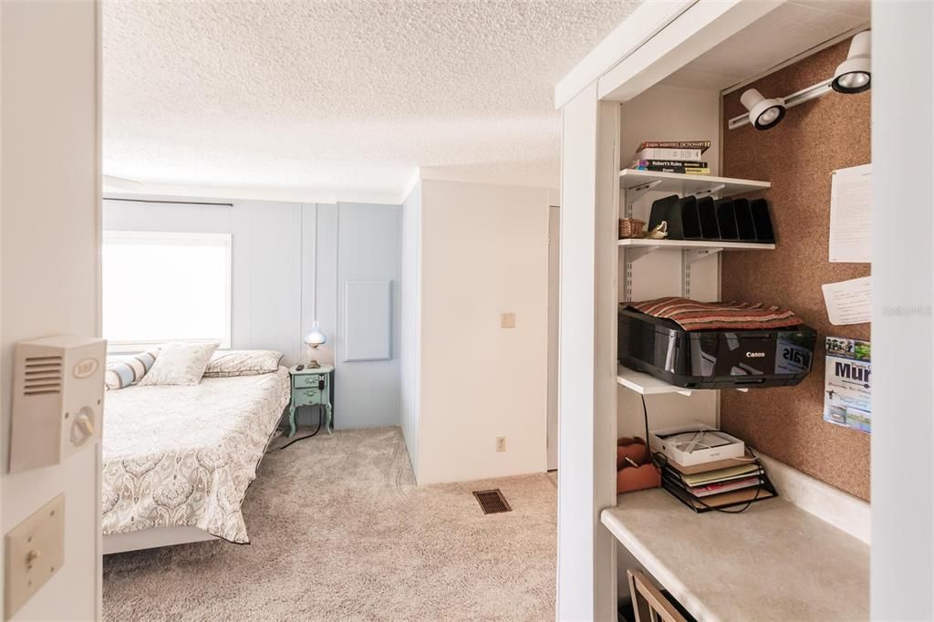 Master Bedroom and built in desk work area