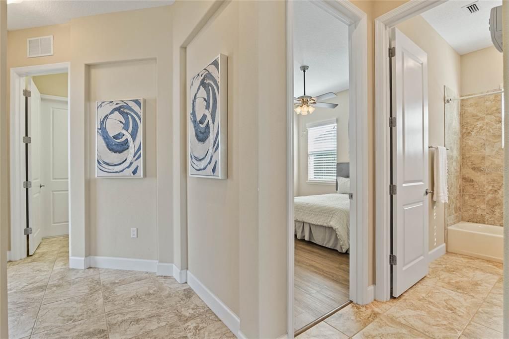 Foyer entryway, Bedroom #2 & guest bathroom