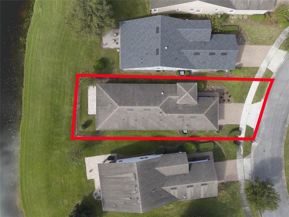 Aerial view of home's location from above the home