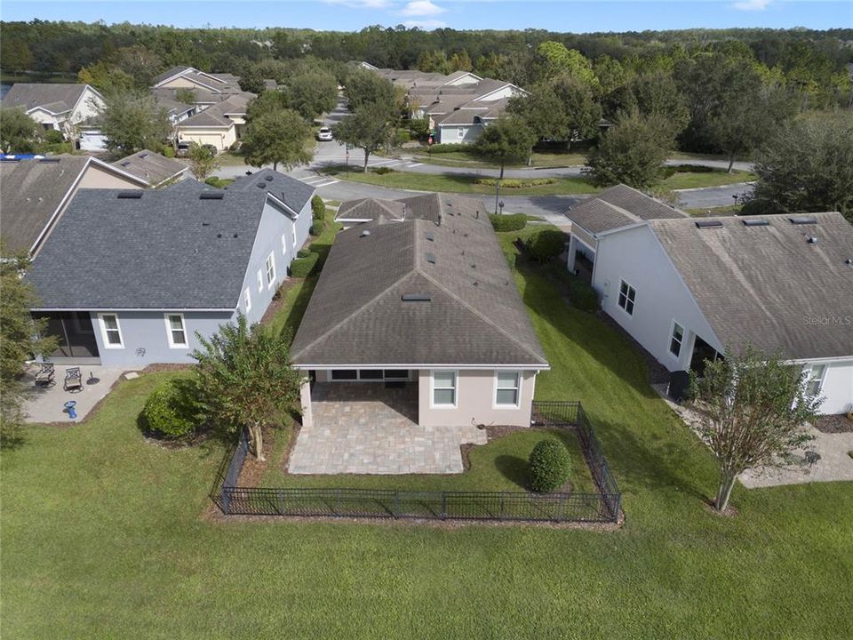 Aerial view of home's location in a cul-de-sac