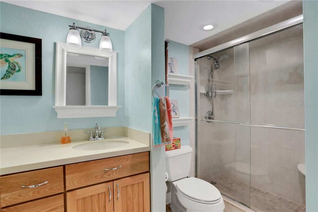 Guest bathroom with shower