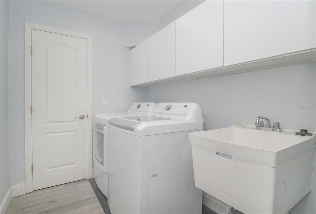 Laundry Room is spacious and lots of storage in the closet.